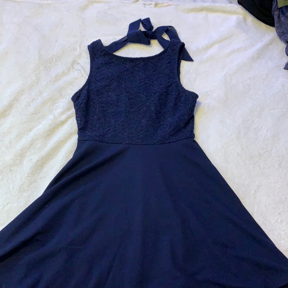 navy skater dress